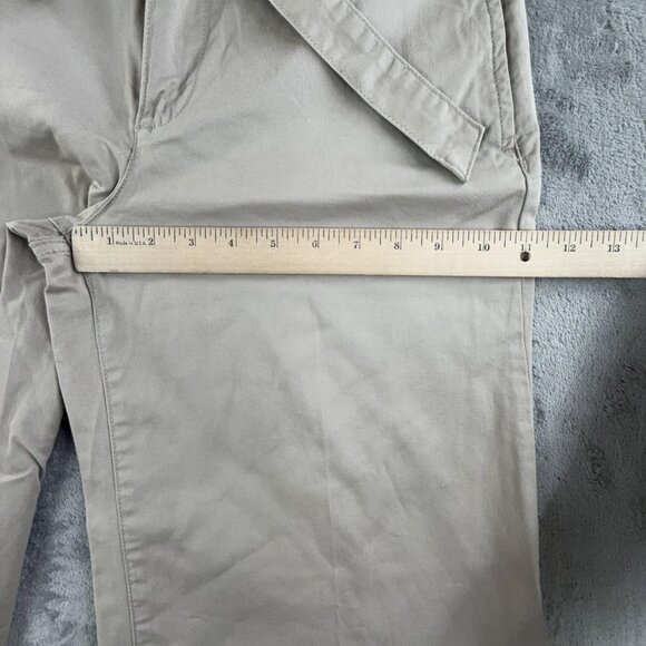 St. John's Bay Pants Womens 6 Light Khaki Mid-Rise Chino Tie Waist Belted Casual - Picture 12 of 16